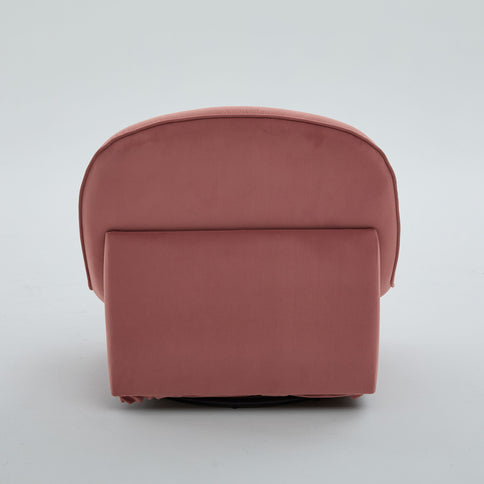 Pumpkin Shaped Swivel Accent Chair, 360 Degree Rotation For Living Room