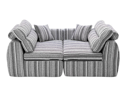 3 Seater, Couch With Throw Pillows For Living Room