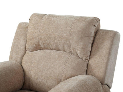 Upholstered Manual Recliner Chair With 3 Adjustable Backrest Positions