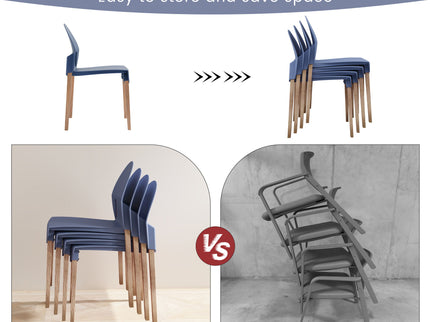 4 Piece Set Of Single Chairs With Long Table
