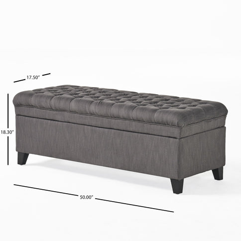 Juliana - Storage Ottoman With Birch Legs