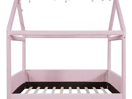 Upholstered House Style Daybed With LED Light Strips