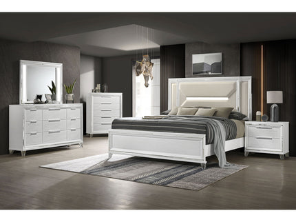 2 Drawer Nightstand With Accents - White