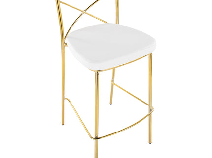 Modern Charlotte - Contemporary Fixed Height Barstool (Set of 2)