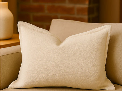 Homey Cozy - Comfort Textured Throw Pillow - Ivory