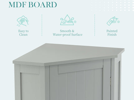 Bathroom Cabinet Triangle Corner Storage Cabinet With Adjustable Shelf Modern Style