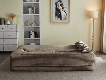 Floor Convertible Sleeper Sofa Bed With 2 Pillows