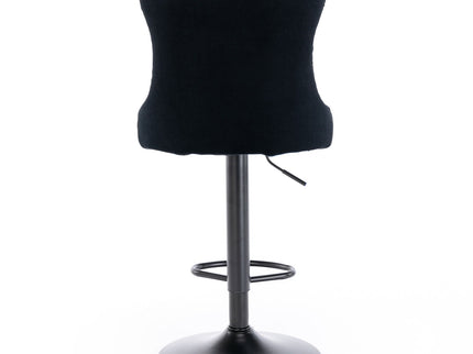 Swivel Barstools Adjusatble Seat Height, Modern Upholstered Bar Stools With Backs Comfortable Tufted For Home Pub And Kitchen Island (Set of 2)