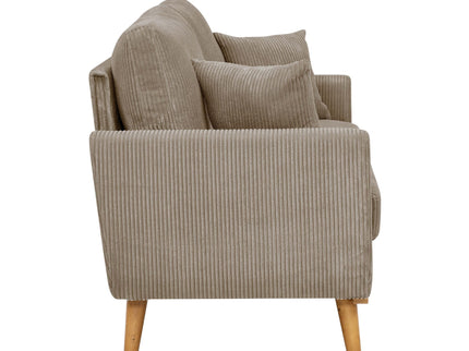 Upholstered Loveseat With Arms And Pillows