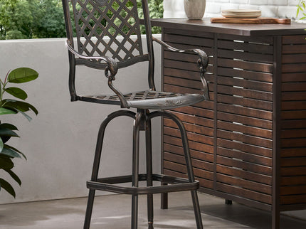 Cast Aluminum Bar Stool - Copper