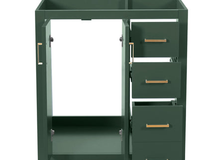 Retro Style Bathroom Vanity With 3 Drawers & Soft-Closing Doors