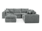 Dark Gray / 2 Pc. Symmetrical Sectional Sofa, Ottoman