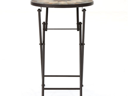 Silvester - End Table - Beige / Black
