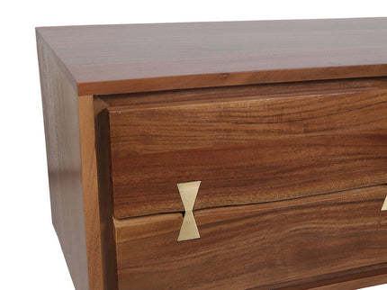Asther - Acacia Wood TV Cabinet - Natural Wood / Brown