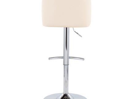 Toriano - Contemporary Adjustable Barstool With Swivel & Rounded T Footrest (Set of 2)