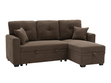 Sleeper Sectional With Pull Out Bed, Reversible Chaise