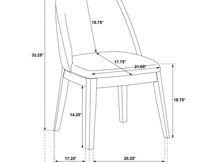 Hutchins - Dining Side Chair (Set of 2) - Gray / Brown