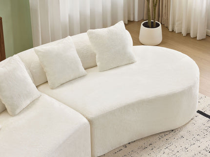 Modern Curved Sofa With Pillows