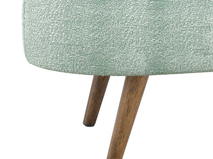 Modern Ottoman Oval Storage Bench With Rubber Wood Legs