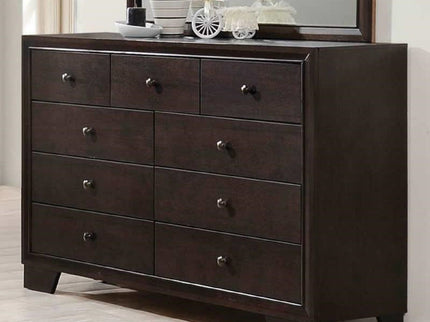 1 Piece Dresser With 9 Drawers - Brown
