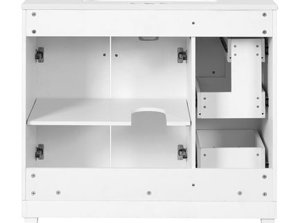 Bathroom Vanity With Sink, Soft Close Doors, Adjustable Shelves