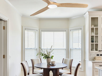 52" Ceiling Fan With Light, Dimmable DC Reversible Motor, 3 Blades