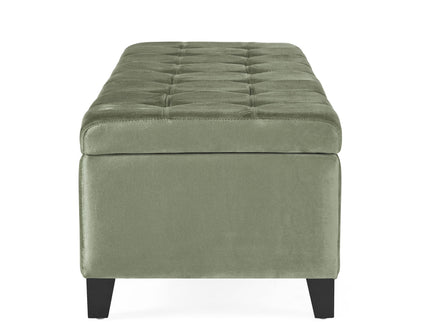 Wendover - Elegant Tufted Storage Bench With Lift-Up Top And Birch Wood Legs