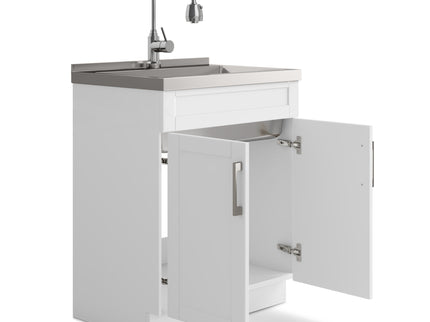 Hennessy - Deluxe Laundry Cabinet With Faucet And Stainless Steel Sink