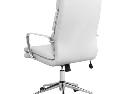Molly - Upholstered Adjustable High Back Office Chair With Base - White