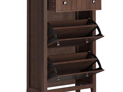 Acadian - Entryway Shoe Storage Cabinet - Brown