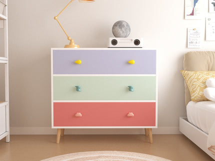 3 Drawer Dresser, Storage Cabinet With Anti Tip Safety