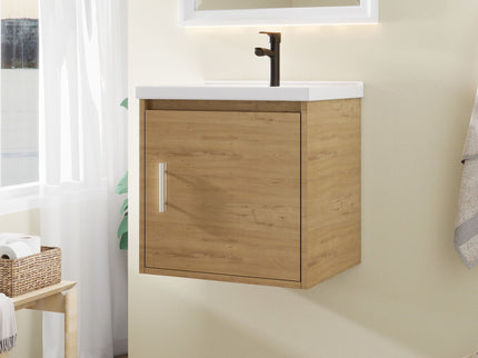 Floating Bathroom Vanity Combo, Wall Mounted Cabinet With Sink & Soft Close Doors For Small Bathrooms
