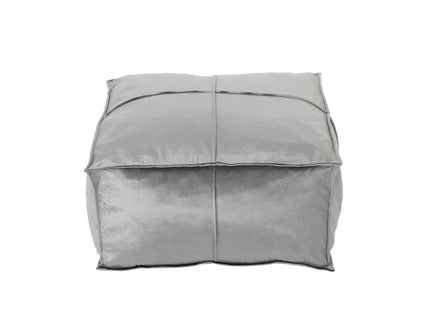 Nati - Square Pouf Ottoman And Floor Cushion - Smoke