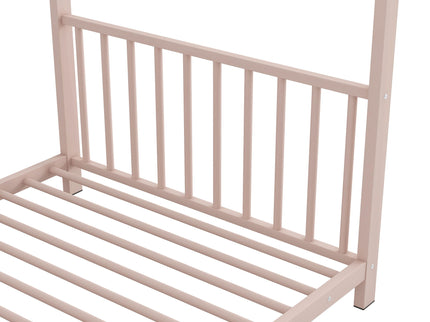 Metal House Platform Bed With Modern Design And Durable Frame
