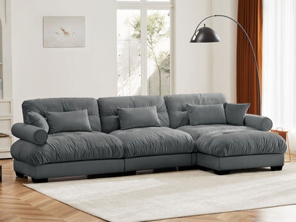 Super Comfort Oversized Modular Sectional Sofa With Movable Ottoman