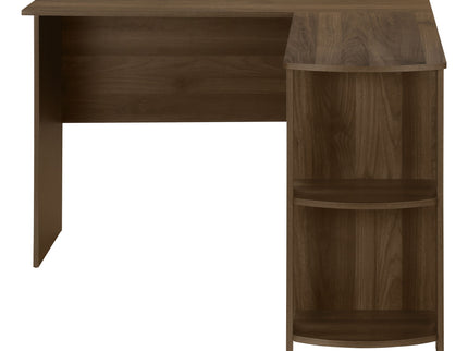 Computer Desk, Home Office, Corner, Storage Shelves, L Shape, Laptop, Contemporary & Modern - Walnut