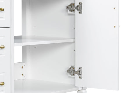 Bathroom Vanity With Sink, 4 Drawers, 2 Doors