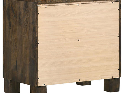 2 Drawer Nightstand - Brown Wood