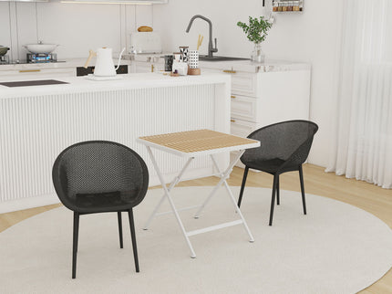 2 Pack Lounge Chair Set & Folding Square Table