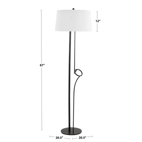 Shadow Contemporary Floor Lamp - Black / White