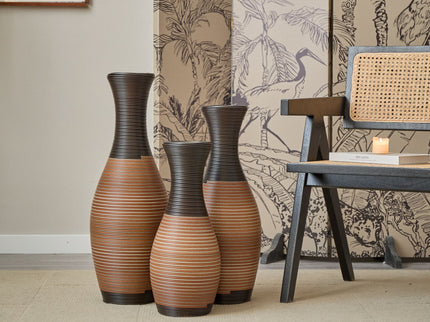 Designer Floor Vases, Large Vases For Home Decor Flooring (Set of 3)