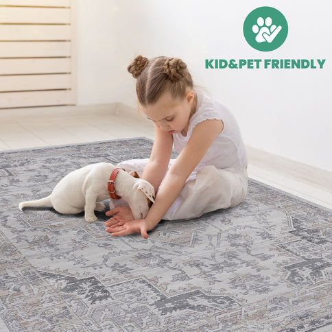 Marfi - 8' X 10' Oriental Area Rug - Ivory / Beige