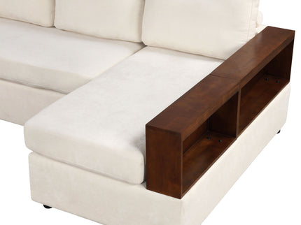 Sectional Sofa Upholstered Sofa Couch With Reversible Armrests For Living Room