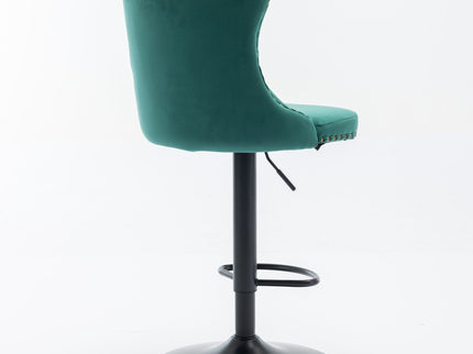Swivel Barstools Adjusatble Seat Height, Modern Upholstered Bar Stools With Backs Comfortable Tufted For Home Pub And Kitchen Island (Set of 2)