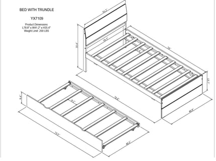 Modern Bed Frame With Headboard And Footboard