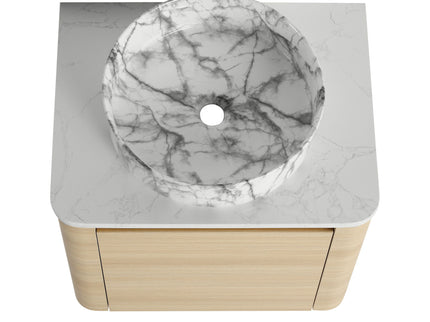 Mounted Bathroom Vanity & Art Sink & 2 Soft Close Doors