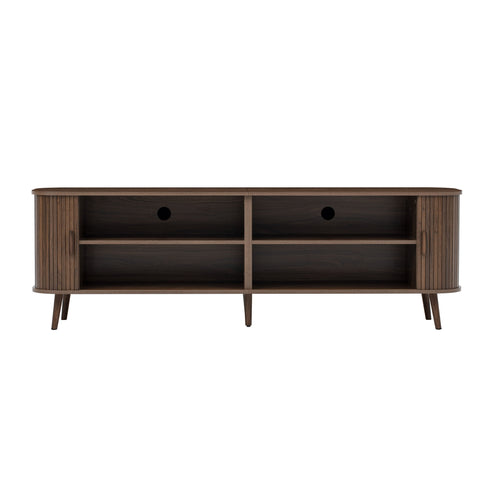 70" TV Stand, Media Center With Ample Storage - Dark Brown