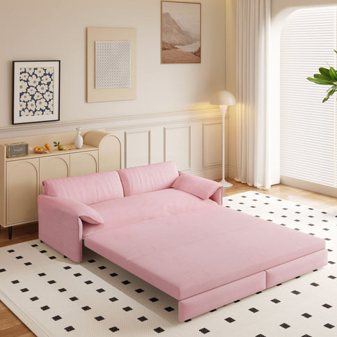 Queen Pull Out Sofa Bed With Side Storage