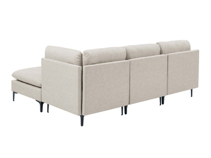 Upholstered Modular Sectional With Tall Legs, Medium Firm Seat