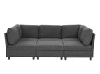 Dark Gray / 2 Pc. Sectional Sofa, Ottoman